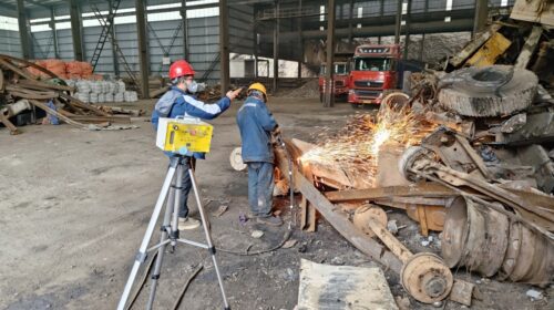 贵州天宇科技_职业卫生评价采样现场_黔西南州金锐废旧物资回收有限公司03